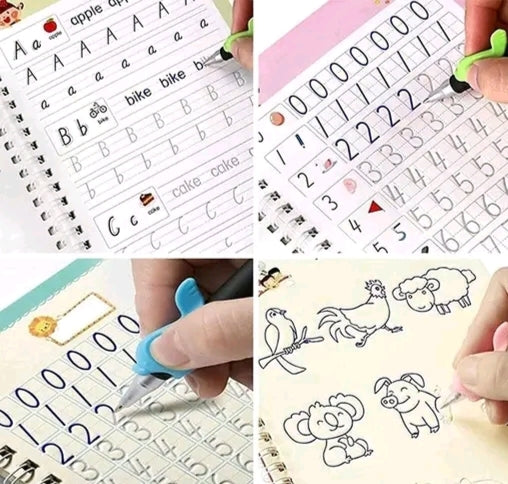 Magic Practice Copybook (4 BOOKS, 1 PEN,1 GRIP,10 REFILL) – 50% OFF Today!