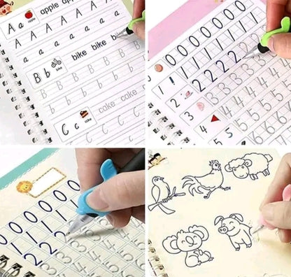 Magic Practice Copybook (4 BOOKS, 1 PEN,1 GRIP,10 REFILL) – 50% OFF Today!