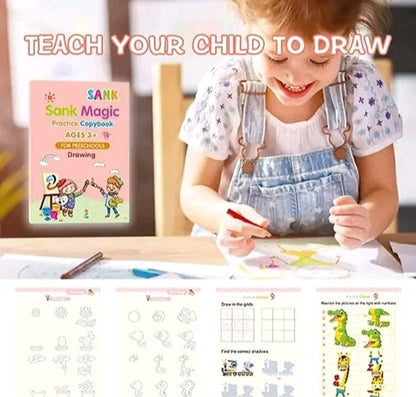 Magic Practice Copybook (4 BOOKS, 1 PEN,1 GRIP,10 REFILL) – 50% OFF Today!