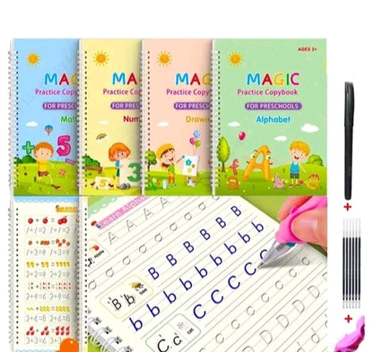 Magic Practice Copybook (4 BOOKS, 1 PEN,1 GRIP,10 REFILL) – 50% OFF Today!