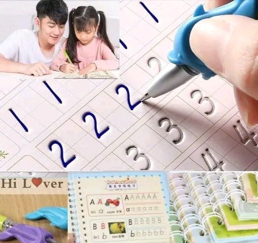 Magic Practice Copybook (4 BOOKS, 1 PEN,1 GRIP,10 REFILL) – 50% OFF Today!